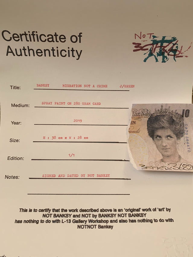 Not Banksy - Migration is not a crime - Paddington Bear 1/1