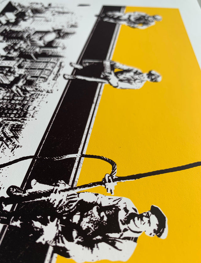 Le Mon Social distancing New York skyline workers