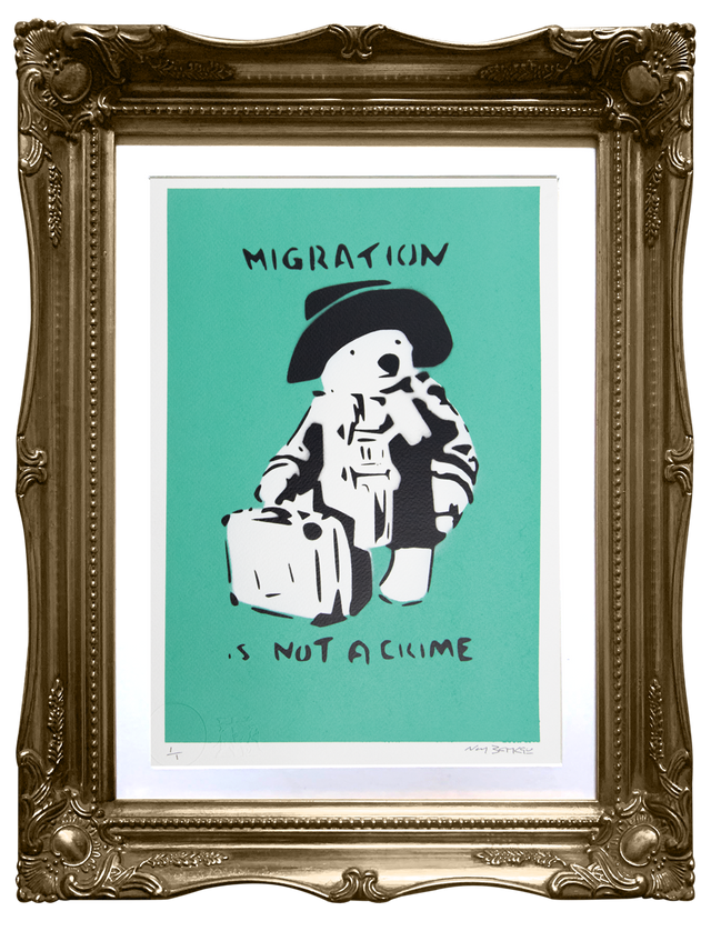 Not Banksy - Migration is not a crime - Paddington Bear 1/1