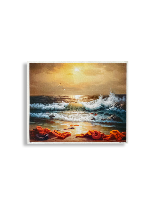 Banksy Migrant Crisis - Mediterranean Sea View - Not Banksy