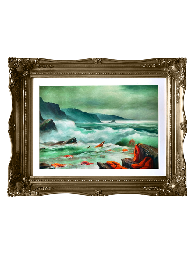 Banksy Migrant Crisis - Mediterranean Sea View - Not Banksy
