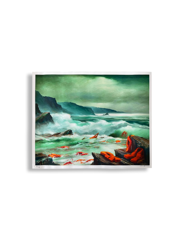 Banksy Migrant Crisis - Mediterranean Sea View - Not Banksy
