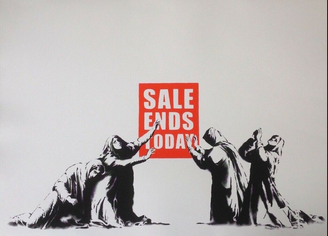 Banksy Sale Ends - West Country Prince - Screen Print
