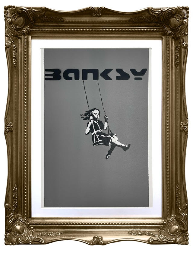 Not Banksy - Girl on swing